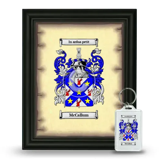 McCallum Framed Coat of Arms and Keychain - Black