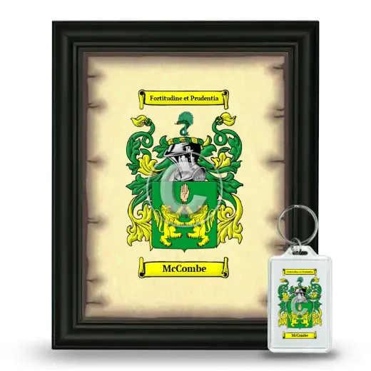 McCombe Framed Coat of Arms and Keychain - Black