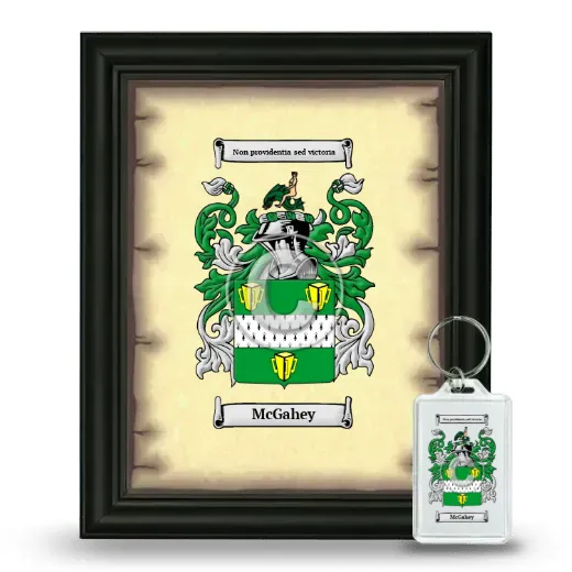 McGahey Framed Coat of Arms and Keychain - Black