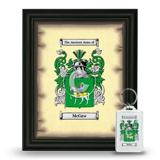 McGaw Framed Coat of Arms and Keychain - Black