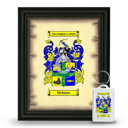 McInnes Framed Coat of Arms and Keychain - Black