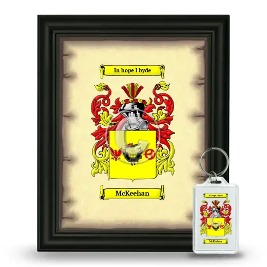McKeehan Framed Coat of Arms and Keychain - Black