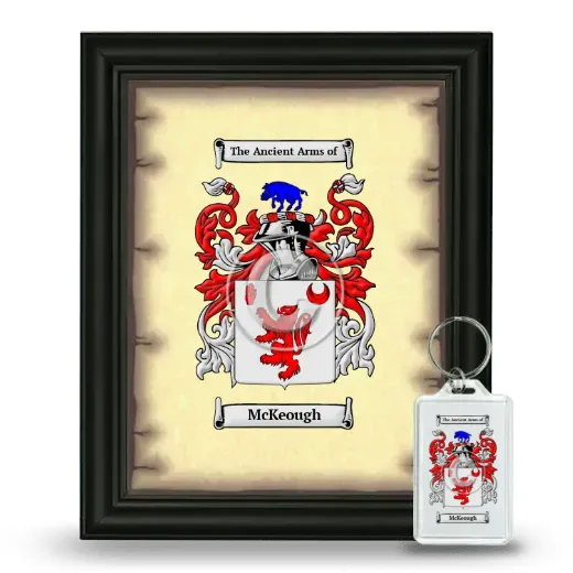 McKeough Framed Coat of Arms and Keychain - Black