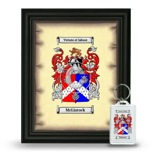 McLintock Framed Coat of Arms and Keychain - Black