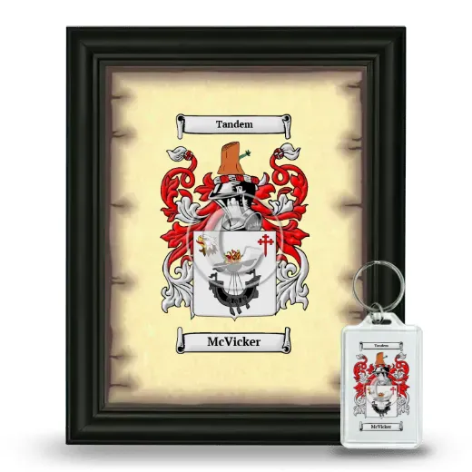 McVicker Framed Coat of Arms and Keychain - Black