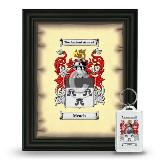 Meach Framed Coat of Arms and Keychain - Black