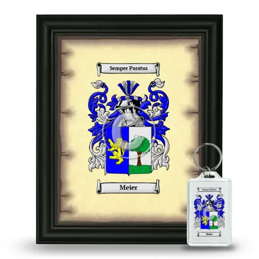 Meier Framed Coat of Arms and Keychain - Black