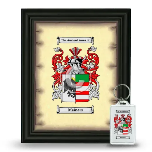 Meiners Framed Coat of Arms and Keychain - Black