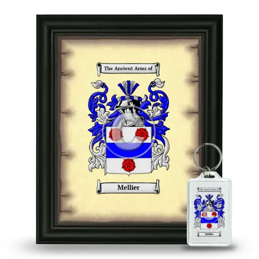 Mellier Framed Coat of Arms and Keychain - Black