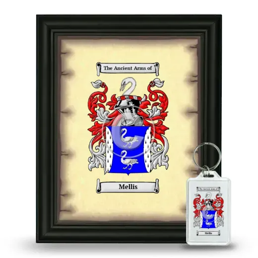 Mellis Framed Coat of Arms and Keychain - Black