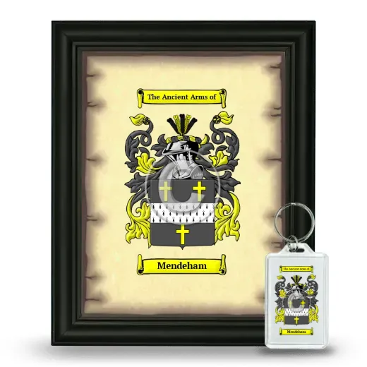 Mendeham Framed Coat of Arms and Keychain - Black