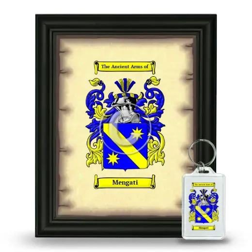 Mengati Framed Coat of Arms and Keychain - Black