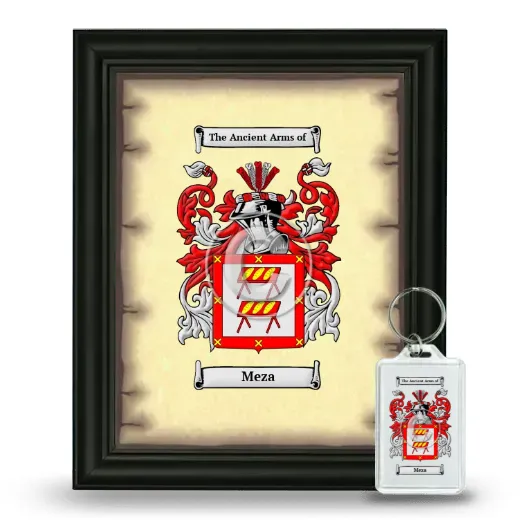 Meza Framed Coat of Arms and Keychain - Black
