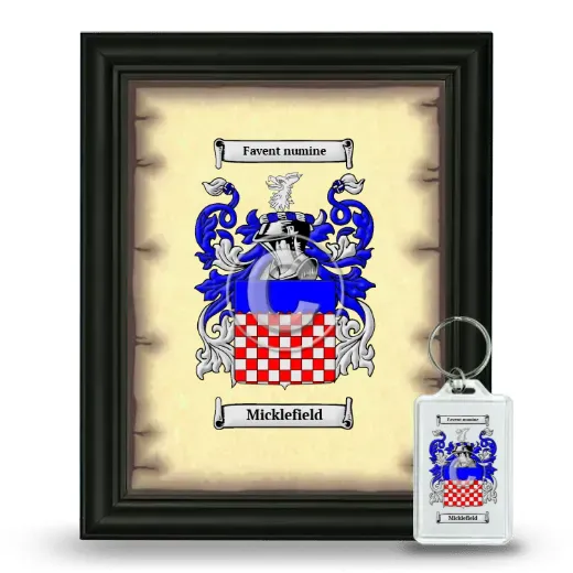 Micklefield Framed Coat of Arms and Keychain - Black