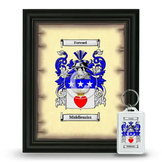 Middlemiss Framed Coat of Arms and Keychain - Black