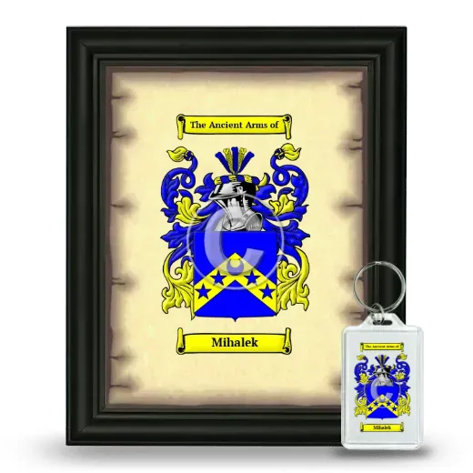Mihalek Framed Coat of Arms and Keychain - Black