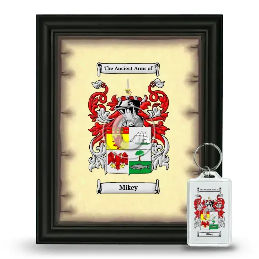 Mikey Framed Coat of Arms and Keychain - Black