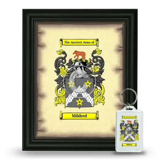 Mildred Framed Coat of Arms and Keychain - Black