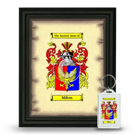 Milten Framed Coat of Arms and Keychain - Black