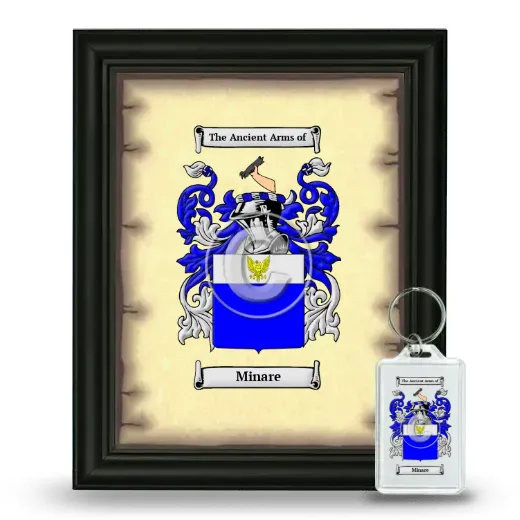 Minare Framed Coat of Arms and Keychain - Black