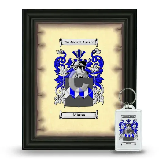 Minna Framed Coat of Arms and Keychain - Black