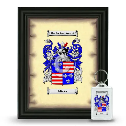 Miska Framed Coat of Arms and Keychain - Black