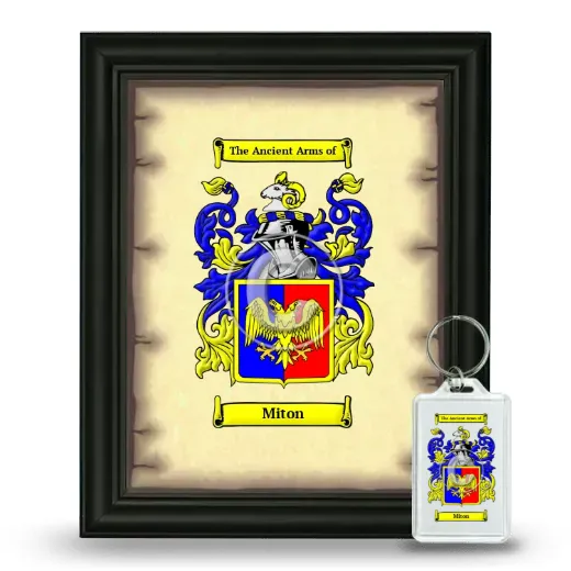 Miton Framed Coat of Arms and Keychain - Black