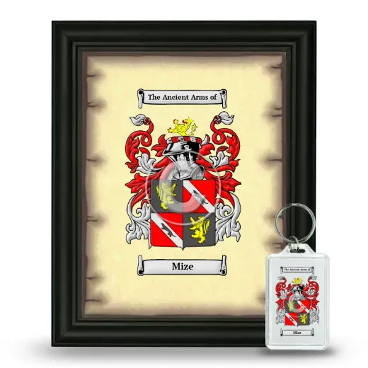 Mize Framed Coat of Arms and Keychain - Black