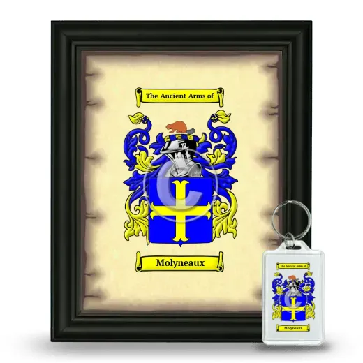 Molyneaux Framed Coat of Arms and Keychain - Black