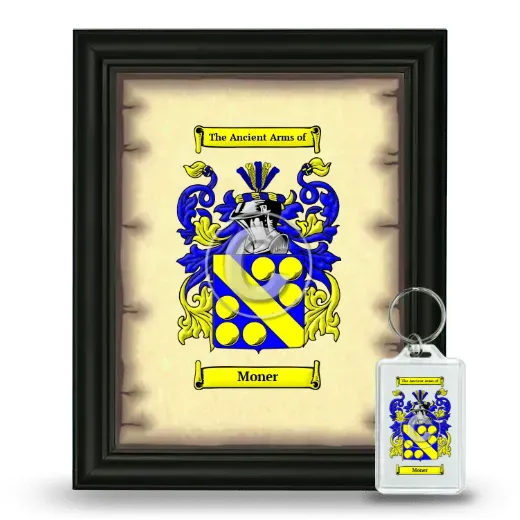 Moner Framed Coat of Arms and Keychain - Black
