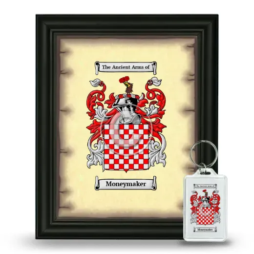 Moneymaker Framed Coat of Arms and Keychain - Black