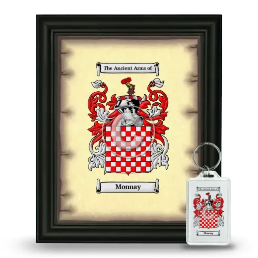 Monnay Framed Coat of Arms and Keychain - Black