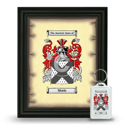 Moris Framed Coat of Arms and Keychain - Black