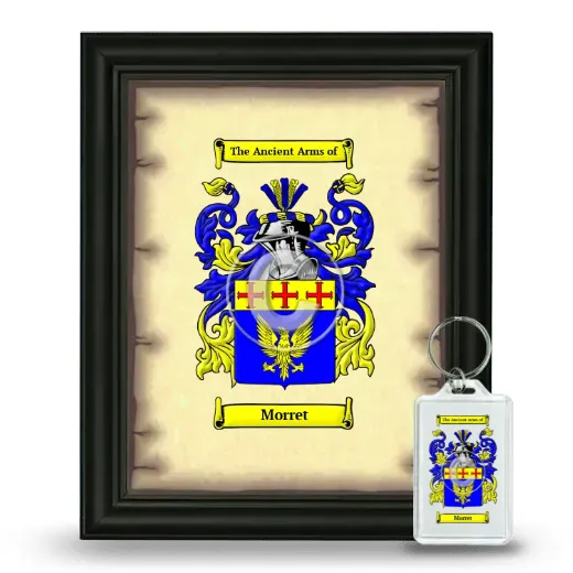 Morret Framed Coat of Arms and Keychain - Black