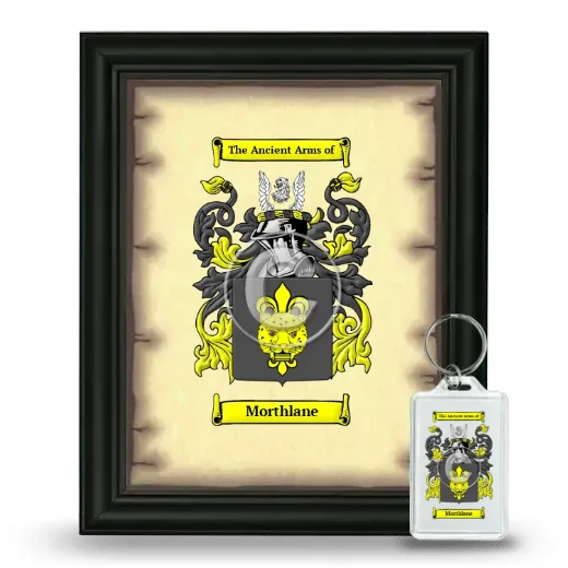 Morthlane Framed Coat of Arms and Keychain - Black