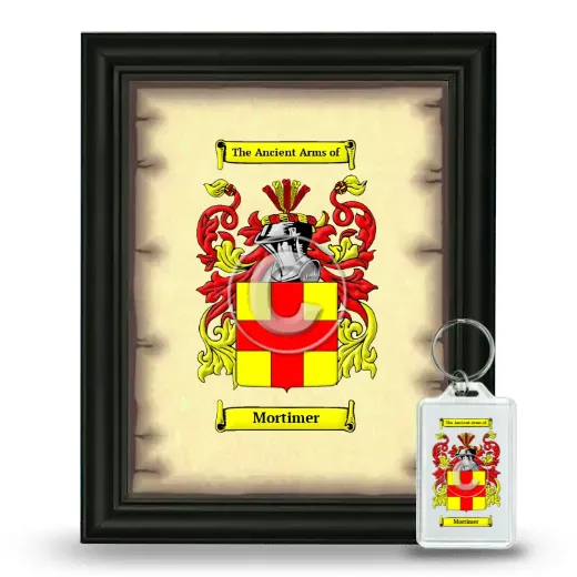 Mortimer Framed Coat of Arms and Keychain - Black