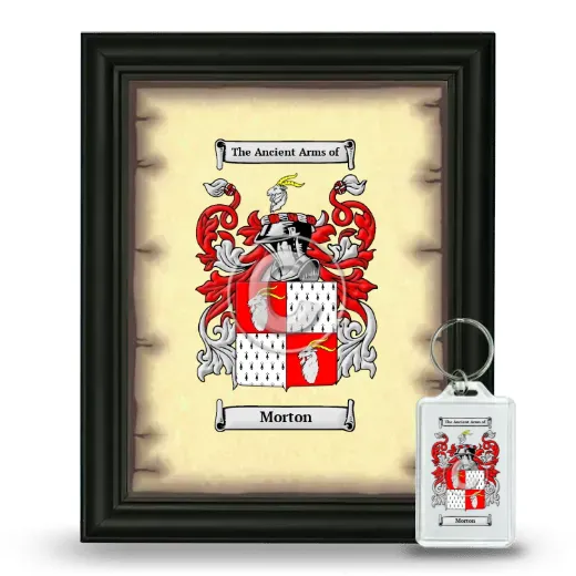 Morton Framed Coat of Arms and Keychain - Black
