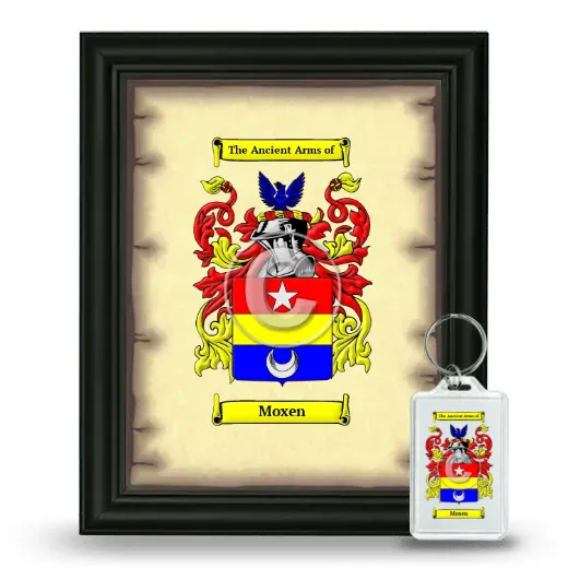 Moxen Framed Coat of Arms and Keychain - Black