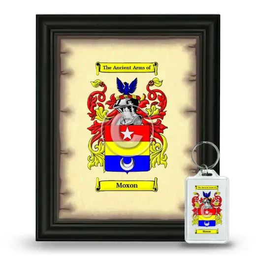 Moxon Framed Coat of Arms and Keychain - Black