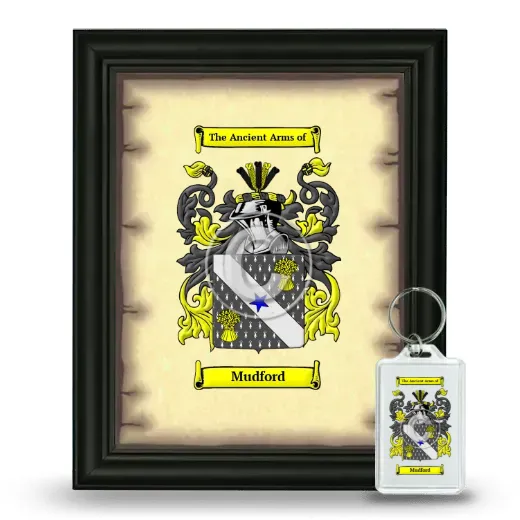 Mudford Framed Coat of Arms and Keychain - Black