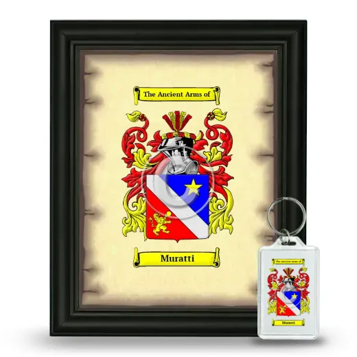 Muratti Framed Coat of Arms and Keychain - Black