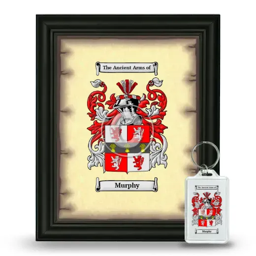 Murphy Framed Coat of Arms and Keychain - Black