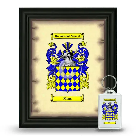 Murs Framed Coat of Arms and Keychain - Black