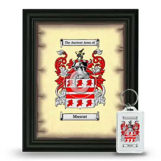 Muscat Framed Coat of Arms and Keychain - Black