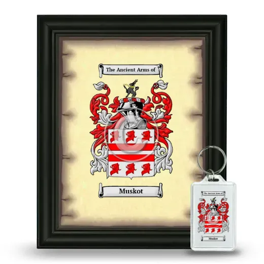 Muskot Framed Coat of Arms and Keychain - Black