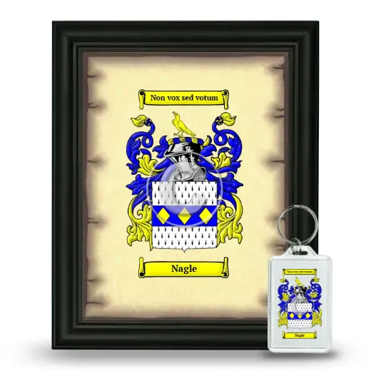Nagle Framed Coat of Arms and Keychain - Black
