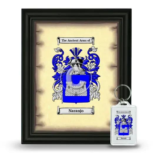 Naranjo Framed Coat of Arms and Keychain - Black