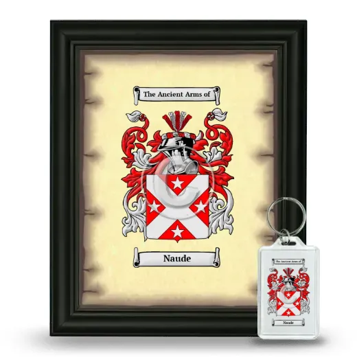 Naude Framed Coat of Arms and Keychain - Black