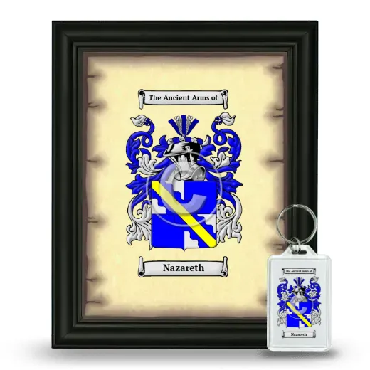 Nazareth Framed Coat of Arms and Keychain - Black