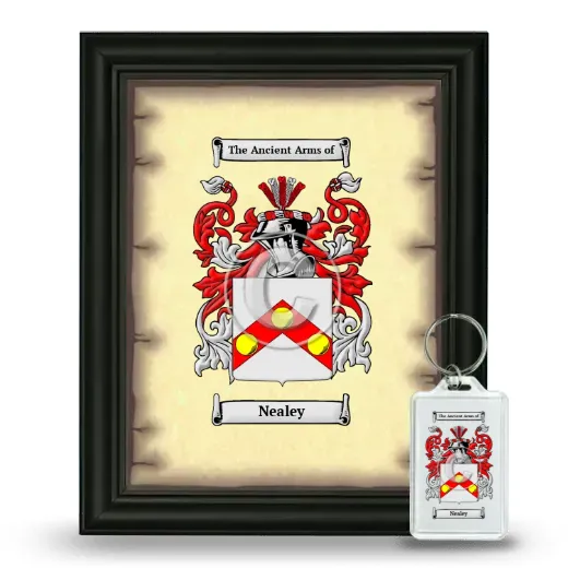 Nealey Framed Coat of Arms and Keychain - Black